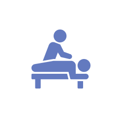Massage therapist and client